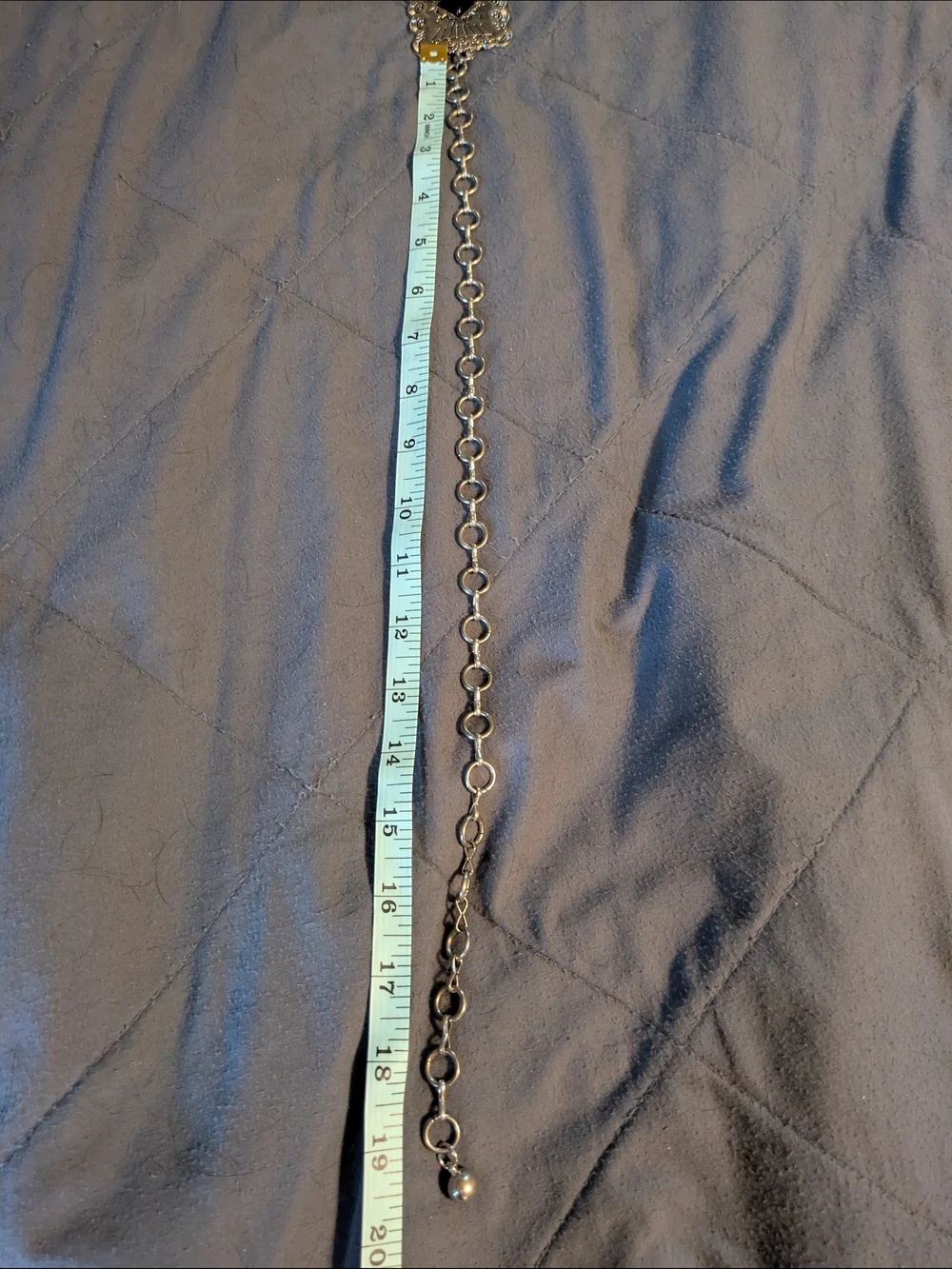 Silver-Tone Southwestern Belt with Black Stone Accents